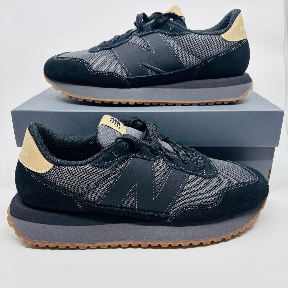 New Balance 237 Shoes Mens 11.5 Gray Black Casual Lifestyle Sneaker Low NIB